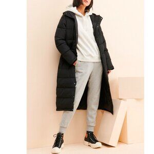 NWT $285 FREE PEOPLE X UNIVERSAL STANDARD EVEREST LONG HOODED BLACK PUFFER 14-16